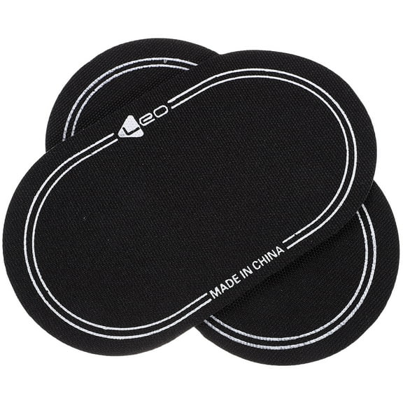 Vosarea 2Pcs Reusable Black Drum Skin Accessories for Drum Kit Protection