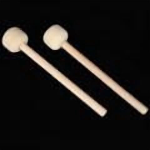 2Pcs Drum Stick  Wool Wooden Handle Precussion Instrument Accessories