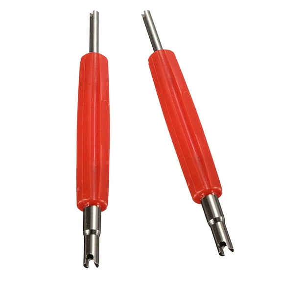 2Pcs Dual-Function Valve Core Tool Plastic Handle, for Cars, Trucks, Bikes, and Motorcycles