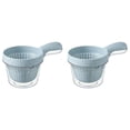 thumbnail image 1 of 2Pcs Dual-Layer Vegetable Draining Basket,Watermelon Bowl with Strainer for Mini Berry and Tomato Grape Washer (Purple) Fruit Rinser Strainer Container Small Fruit Washer, Fruit Strainer Container, 1 of 5