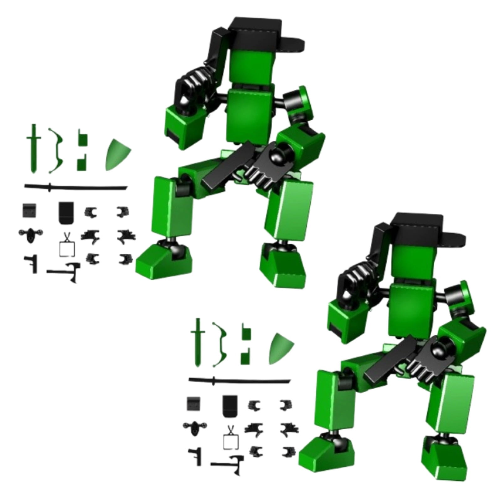2Pcs Dummy 13 Action Figure 3D Printed Mini Titan 13 Robot Full Body ...