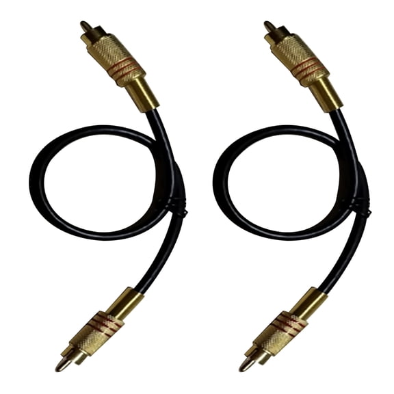 2Pcs Durable Audio Patch Cables Corrosion-Resistant Connectors, Heat Resistant Metal Shell, Hassle-Free Stereo Connection