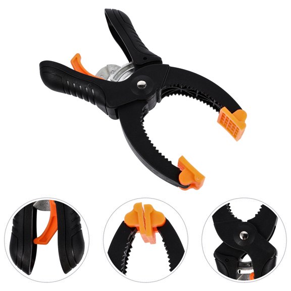 2Pcs Durable Black Spring Clips for Photography Backdrop and Woodworking Applications
