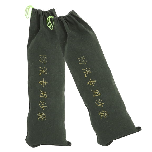 2Pcs Durable Canvas Flood Control Sandbags Water Blocking Barrier for Basement Garage