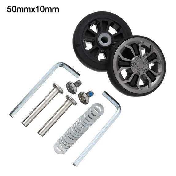 2Pcs Durable DIY Replacement Caster Wheel Repair Kit Travel Luggage Wheels Suitcase Parts Axles Replace Wheels 50MM X 10MM