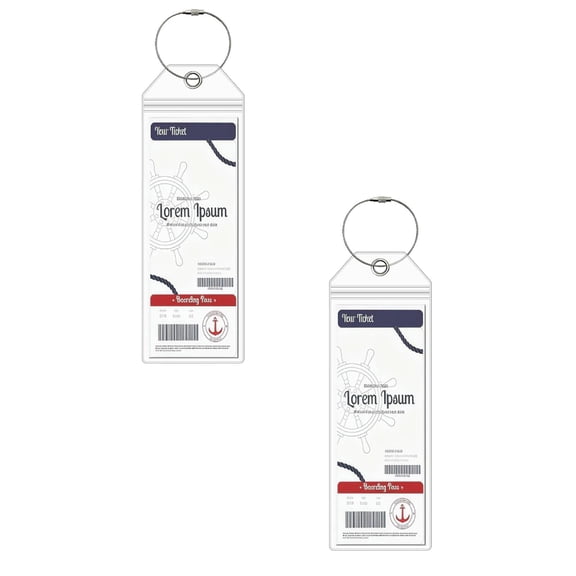 2Pcs Durable Luggage For Travel With Strong Stainless Steel Metal Loops And Clear ID Card Holder For Easy Identification And Enhanced Baggage Hangs