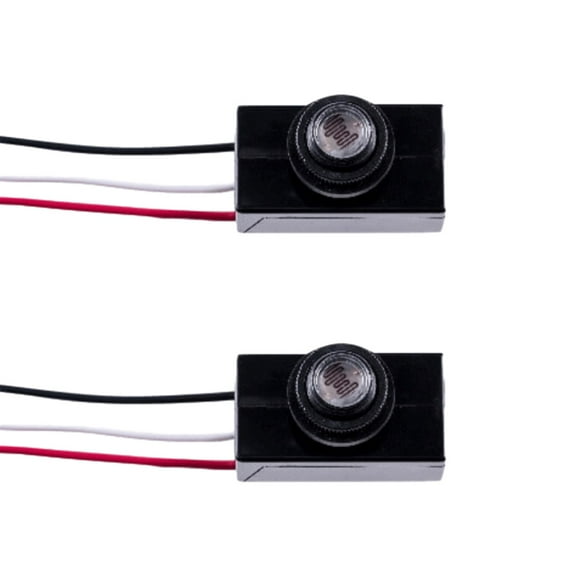 2Pcs Dusk To Dawn Sensor For Outdoor Lighting 120-277V Photoelectric Switch