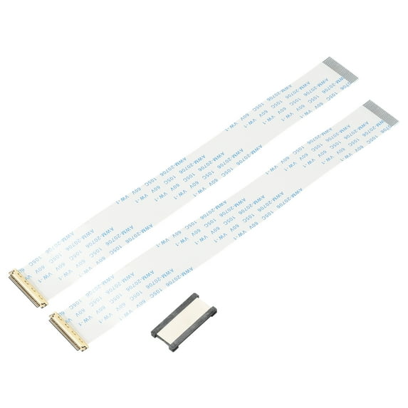 2Pcs EDP Wire FFC Flexible Flat Cable with Extend Adapter 30 Pins 0.5mm Pitch 150mm I-PEX A-Type for LCD TV