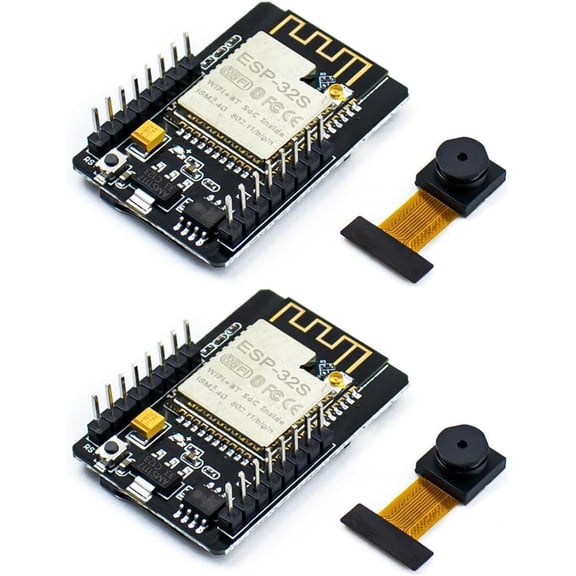 2Pcs ESP32-CAM Wireless WiFi+Bluetooth Development Board with OV Camera Module Compatible with Arduino