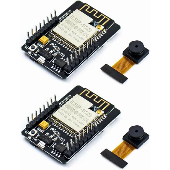 2Pcs ESP32-CAM Wireless WiFi+Bluetooth Development Board with OV Camera Module Compatible with Arduino