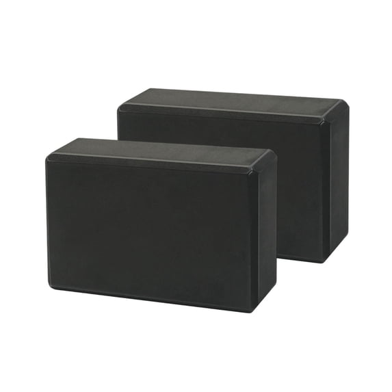 2Pcs EVA Yoga Block High Density Non Slip Fitness Yoga Brick For Stretch Alignment Home Gym Training(Black-23x15x8cm)