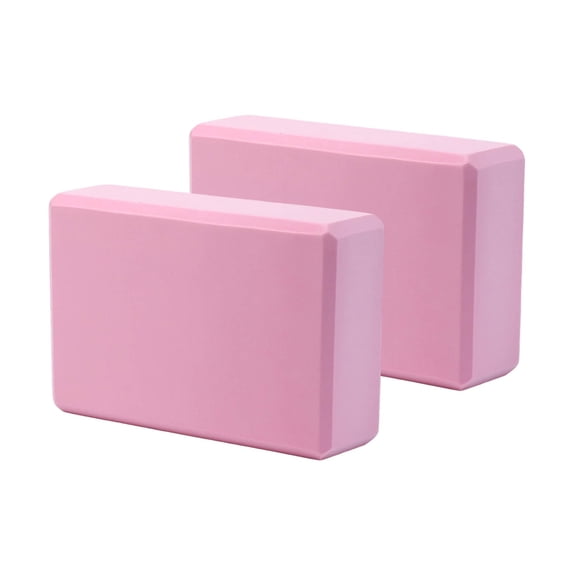 2Pcs EVA Yoga Block High Density Non Slip Fitness Yoga Brick For Stretch Alignment Home Gym Training(Pink-23x15x8cm)