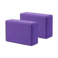 thumbnail image 1 of 2Pcs EVA Yoga Block High Density Non Slip Fitness Yoga Brick For Stretch Alignment Home Gym Training(Purple-23x15x8cm), 1 of 6