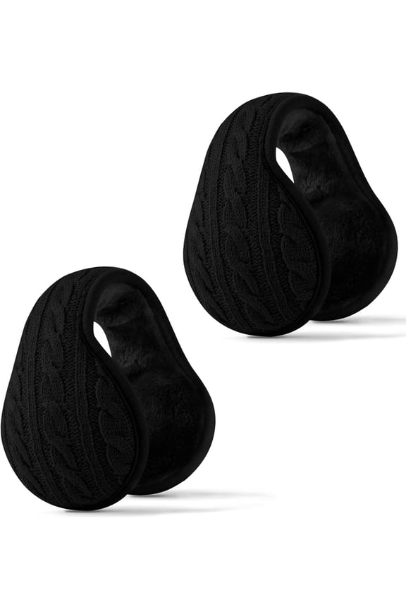 2Pcs Ear Muffs For Winter Men Women, Fleece Ear Warmers Winter Warm Earmuffs For Cold Winters Adjustable