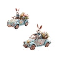 thumbnail image 1 of 2Pcs Easter 2D Flat Acrylic Bunny Decor, Driving White Rabbit Tabletop Ornament, Festival Present for Garden Home Table Office Dining Room Mantle Party Supplies,AB, 1 of 4