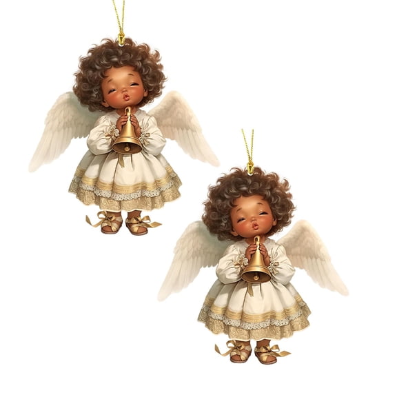 2Pcs Easter Angel Girl Acrylic Hanging Decoration Acrylic Pendant For Easter Party Decorations Hangs