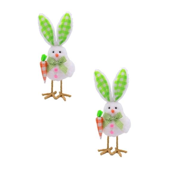 2Pcs Easter Decorations Featherly Spring Easter Fabric Bird Easter Decoration Doll Cartoon Bird Tabletop Decoration Easter Atmosphere Layout Props Desktop Ornament 10.6"X10.6" Happy 2026!
