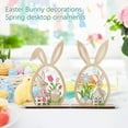 thumbnail image 1 of 2Pcs Easter Decorations for the Home Wooden Decor Sign Farmhouse Bunny with Egg Easter Tiered Tray Decor Spring Decorations for Table Indoor Home Party, 1 of 6