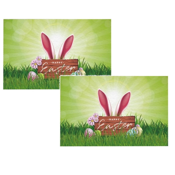 2Pcs Easter Decorations New Hot Easter Floor Mats Home Entry Mats Holiday Decorative Door Mats Carpet 8 Carpet 29.5"X17.7"