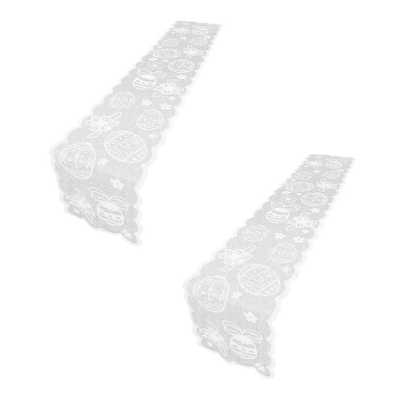 2Pcs Easter Decorations Restaurant Rabbit Egg Decoration Table Flag Party Decoration Decorative Table Banner