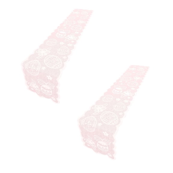 2Pcs Easter Decorations Restaurant Rabbit Egg Decoration Table Flag Party Decoration Decorative Table Banner