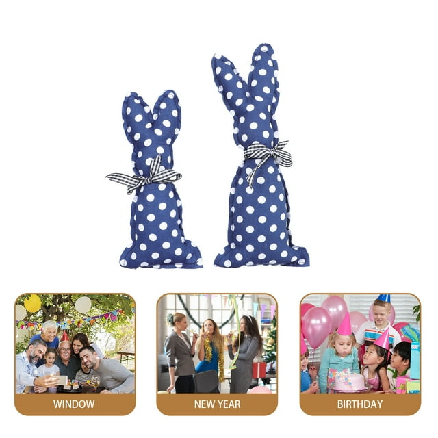 2Pcs Easter Decors Cotton Cloth Rabbit Decors Holiday Decoration for ...