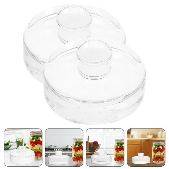 FOLOYORI Square Fermentation Weights for Mason Jars 2Pcs 2.8X2.8X1.4in