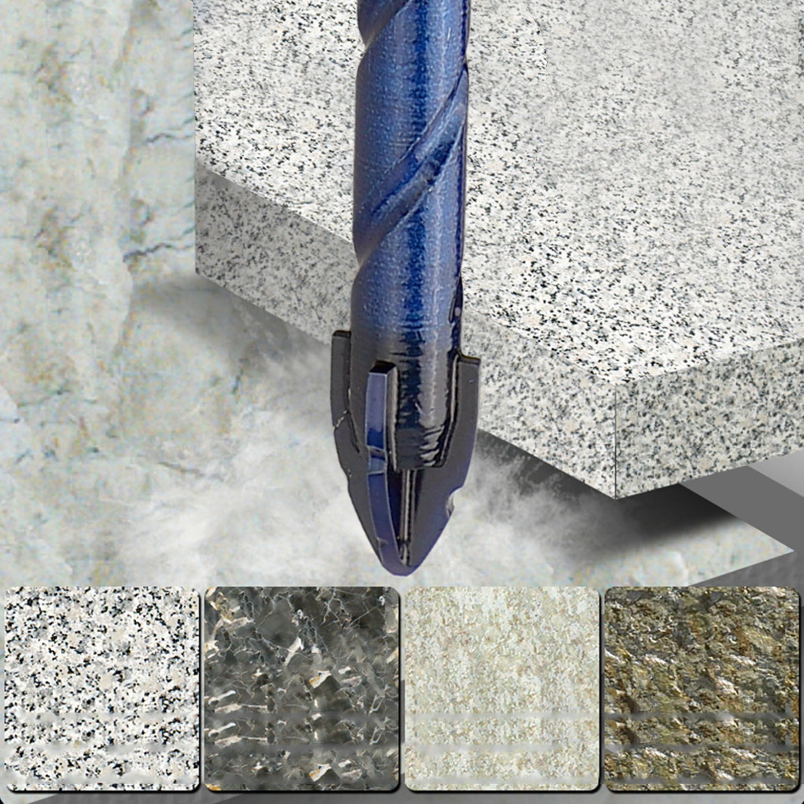 2Pcs Eccentric Drill Drilling 6Mm 8Mm Glass Tile Punching Rock Slab ...