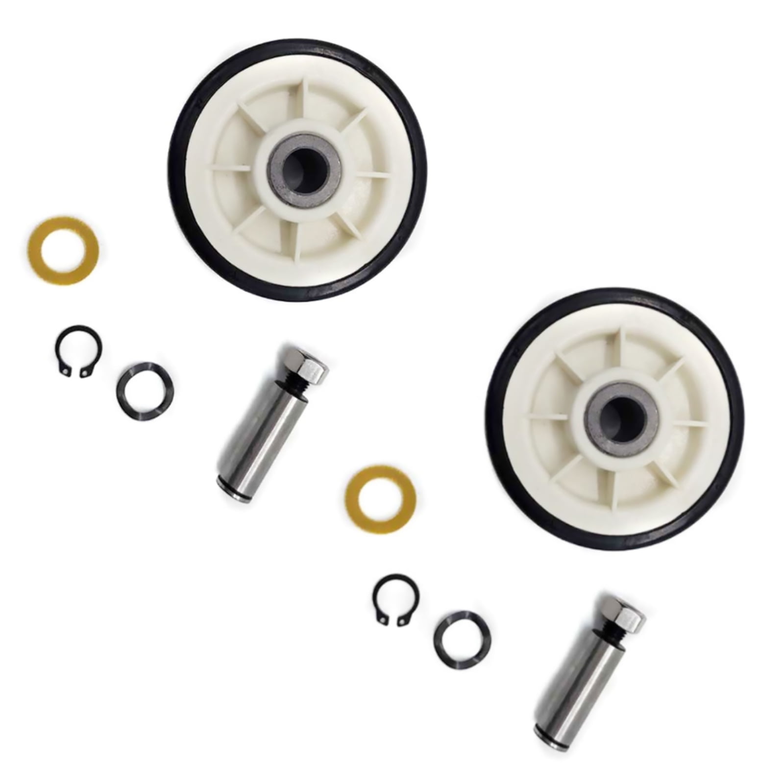 2Pcs Effortless Installation Drum Roller Kits for Whirlpool Jenn Air for Long-Lasting Use