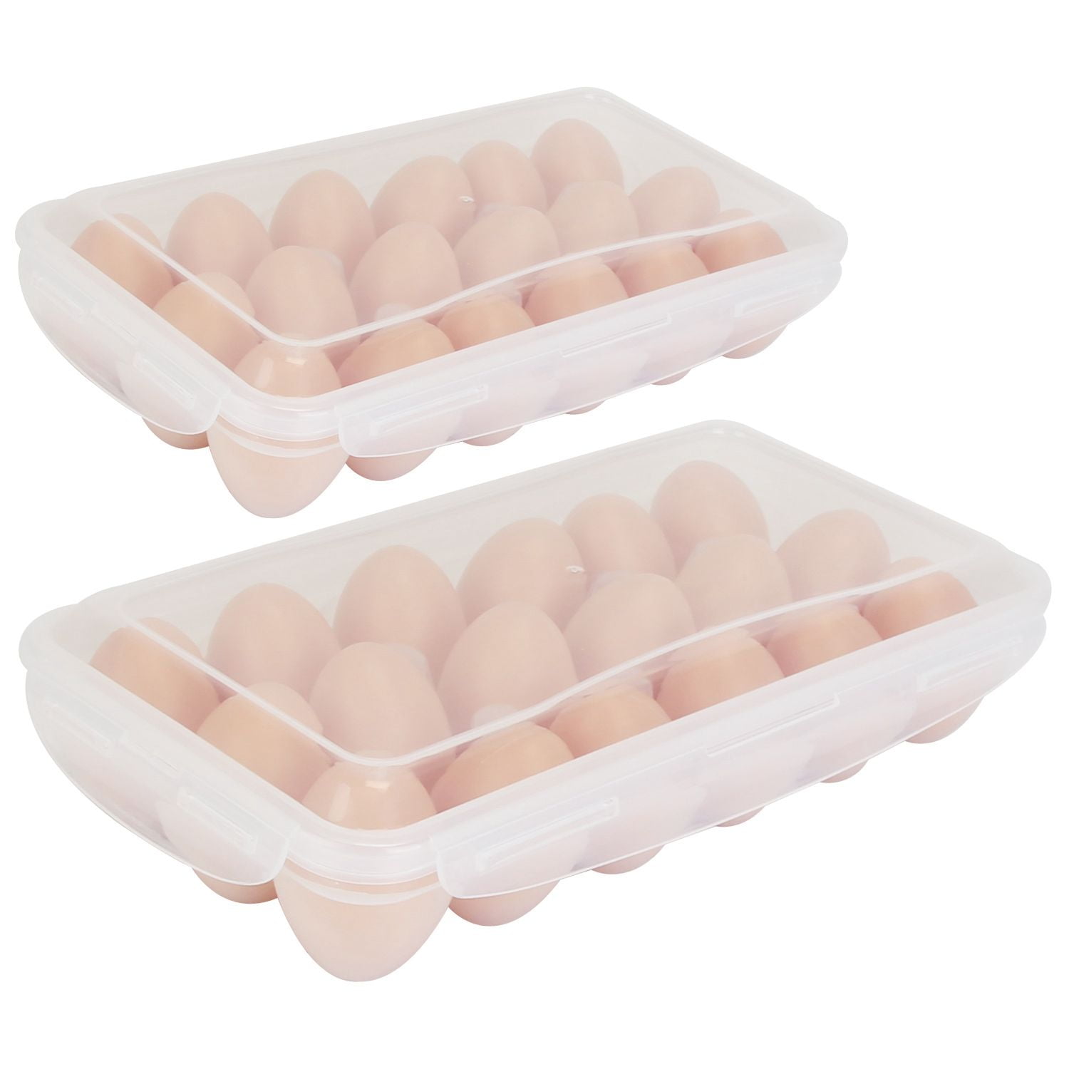 2Pcs Egg Holder Stackable Plastic Egg Storage Box Egg Rack for ...