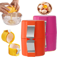 thumbnail image 1 of 2Pcs Egg Shell Opener, 2025 New Egg Cracker Tool for Raw Eggs, Hard Boiled Egg Peeler Egg Cube Egg Separator Handheld, Stainless Steel Eggshell Breaker Egg Shell Cutter Kitchen Gadgets（Orange+Pink）, 1 of 10