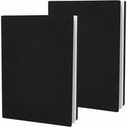 2Pcs Elastic Book Covers Black Book Cover Protector 7 x 13in Cloth Stretchable up to 7 x 9in Notebook Wrap Sleeve Rectangle Reusable Protective Cover for Hardcover Books Office Textbook DIY