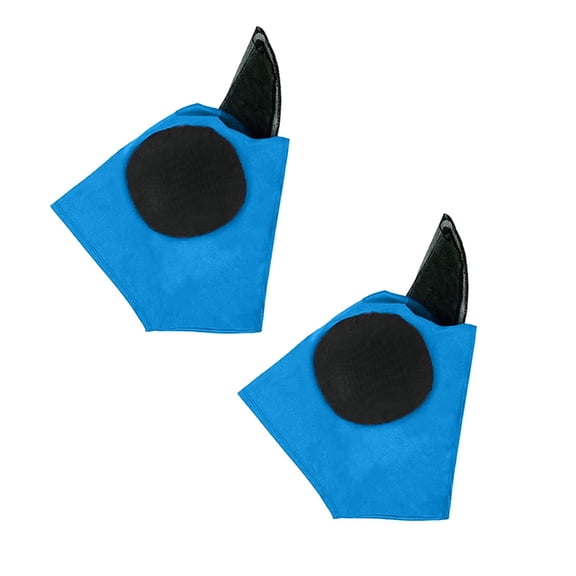 2Pcs Elastic Fly Masks for Horses with Ears, Comfortable Cashel Mesh Fly Mask Elasticity Breathability Uv Protection Horse Face Covering for Riding Supplies, Small/Medium Size Horses