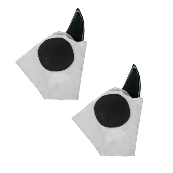 2Pcs Elastic Fly Masks for Horses with Ears, Comfortable Cashel Mesh Fly Mask Elasticity Breathability Uv Protection Horse Face Covering for Riding Supplies, Small/Medium Size Horses