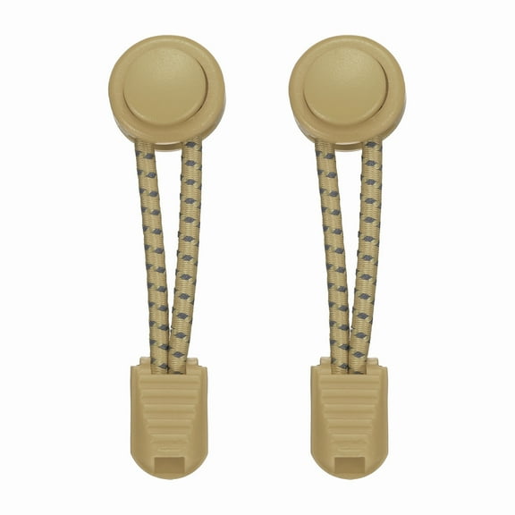 Uxcell 2 Count Elastic Shoe Laces, No Tie Shoelaces Reflective Dot Apricot