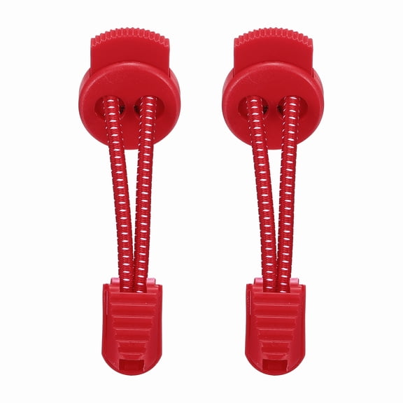 Uxcell Elastic Shoe Laces, No Tie Shoelaces for Adults White Dot Red