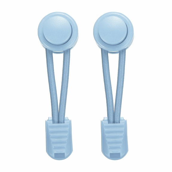 Uxcell 2 Count Elastic Shoe Laces, No Tie Shoelaces Light Blue