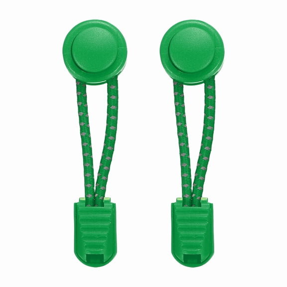 Uxcell 2 Count Elastic Shoe Laces, No Tie Shoelaces Reflective Dot Light Green
