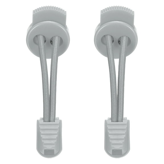 Uxcell Elastic Shoe Laces, No Tie Shoelaces for Adults Light Gray