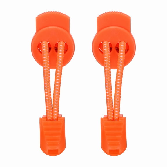Uxcell Elastic Shoe Laces, No Tie Shoelaces for Adults White Dot Neon Orange