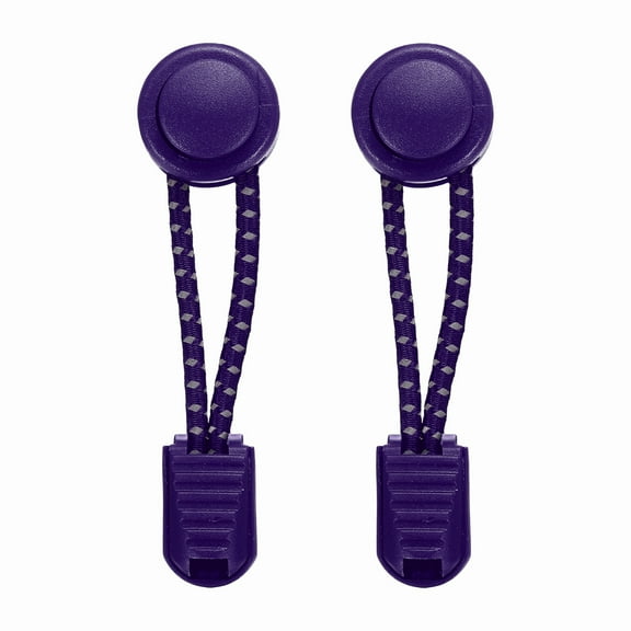 Uxcell 2 Count Elastic Shoe Laces, No Tie Shoelaces Reflective Dot Purple