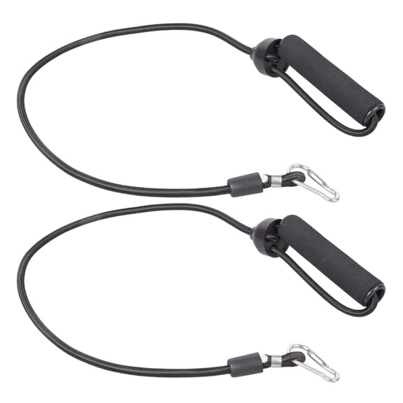 2Pcs Elastic Stepper Pull Rope Expander with Hand Grip for Strength Training & Home Gym Fitness