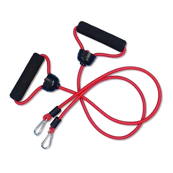 2Pcs Elastic Stepper Pull Rope Expander with Hand Grip for Strength Training & Home Gym Fitness