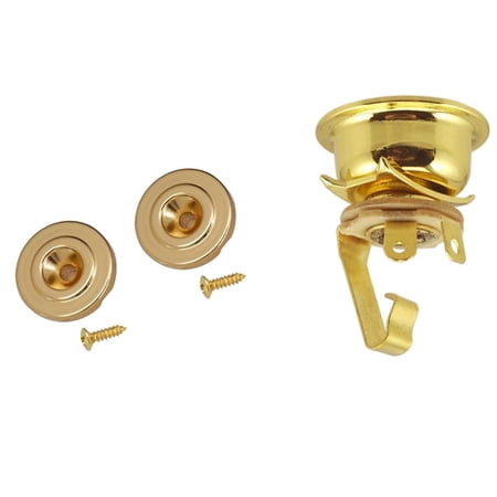 2Pcs Electric Bass String Retainer 6.35mm 1/4'' Jack Output Plug Socket