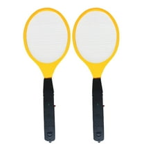 2Pcs Electric Fly Swatter Racket, Mosquito Bug Zapper Racket Battery Operated Handheld Mosquito Flies Killer, Insect Catcher Racket Safety Mesh for Indoor Outdoor Pest