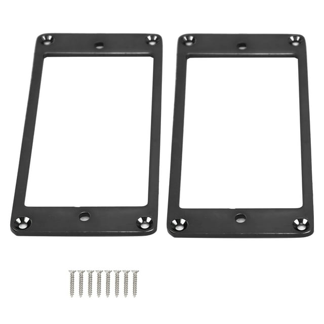 2Pcs Electric Guitar Pickup Ring Metal Flat Mounting Frame Musical