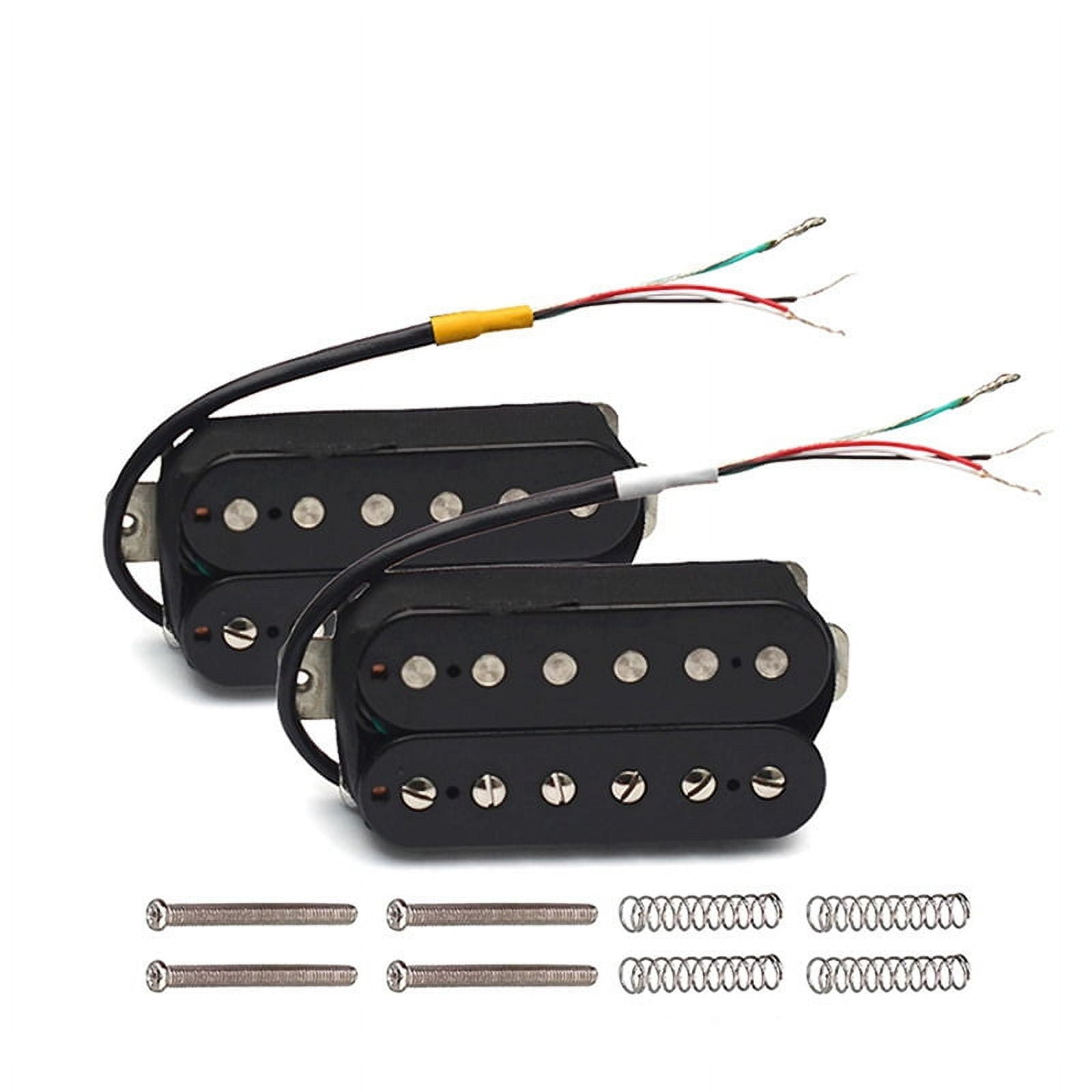 2Pcs Electric Guitar Pickups Set 5 Double Coil Humbucker Electric Guitar Pickup Neck +Bridge Pickup,2 x Humbucker Pickup (Neck+Bridge),Black