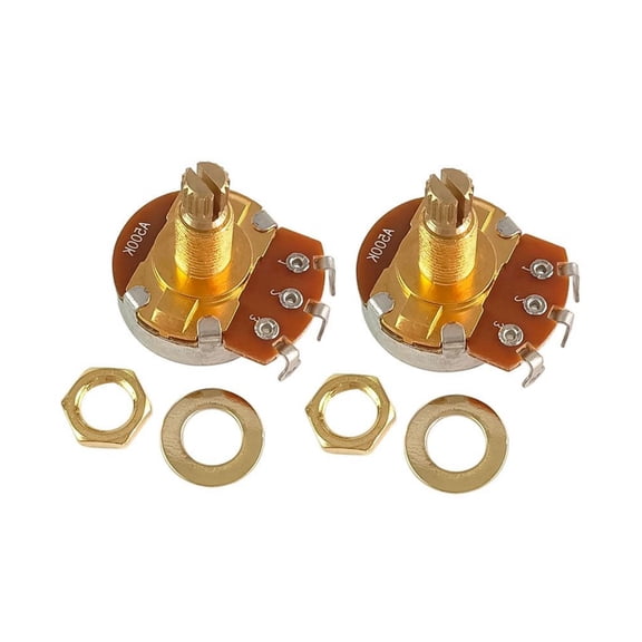 2Pcs Electric Guitars Control Pots A500K/B500K Guitar Pots Replacement Short Shaft Guitar Potentiometers Guitar Accessory