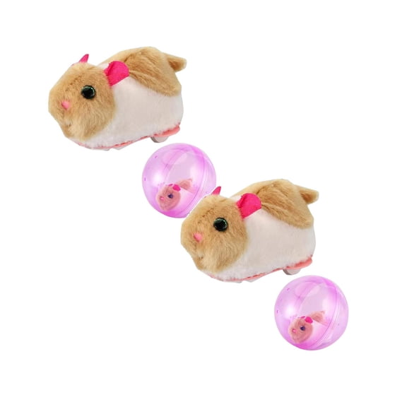 2Pcs Electric Hamster Running Ball Bunny Toy Rolling Ball Learning to Crawl Cats and Dogs Artifact Cute Pet Turning Ball Pet Toys Happy 2026!