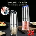 thumbnail image 1 of 2Pcs Electric Salt And Pepper Grinder Mill Set Gravity Sensor Battery Powered, 1 of 10